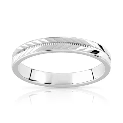 Alliance argent 925 diamanté 3 mm