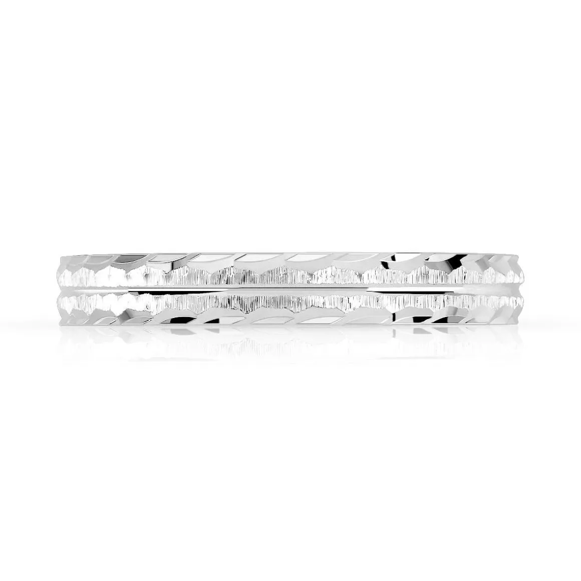 Alliance argent 925 diamanté 3 mm
