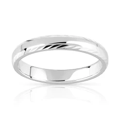 Alliance argent 925 diamanté 3 mm
