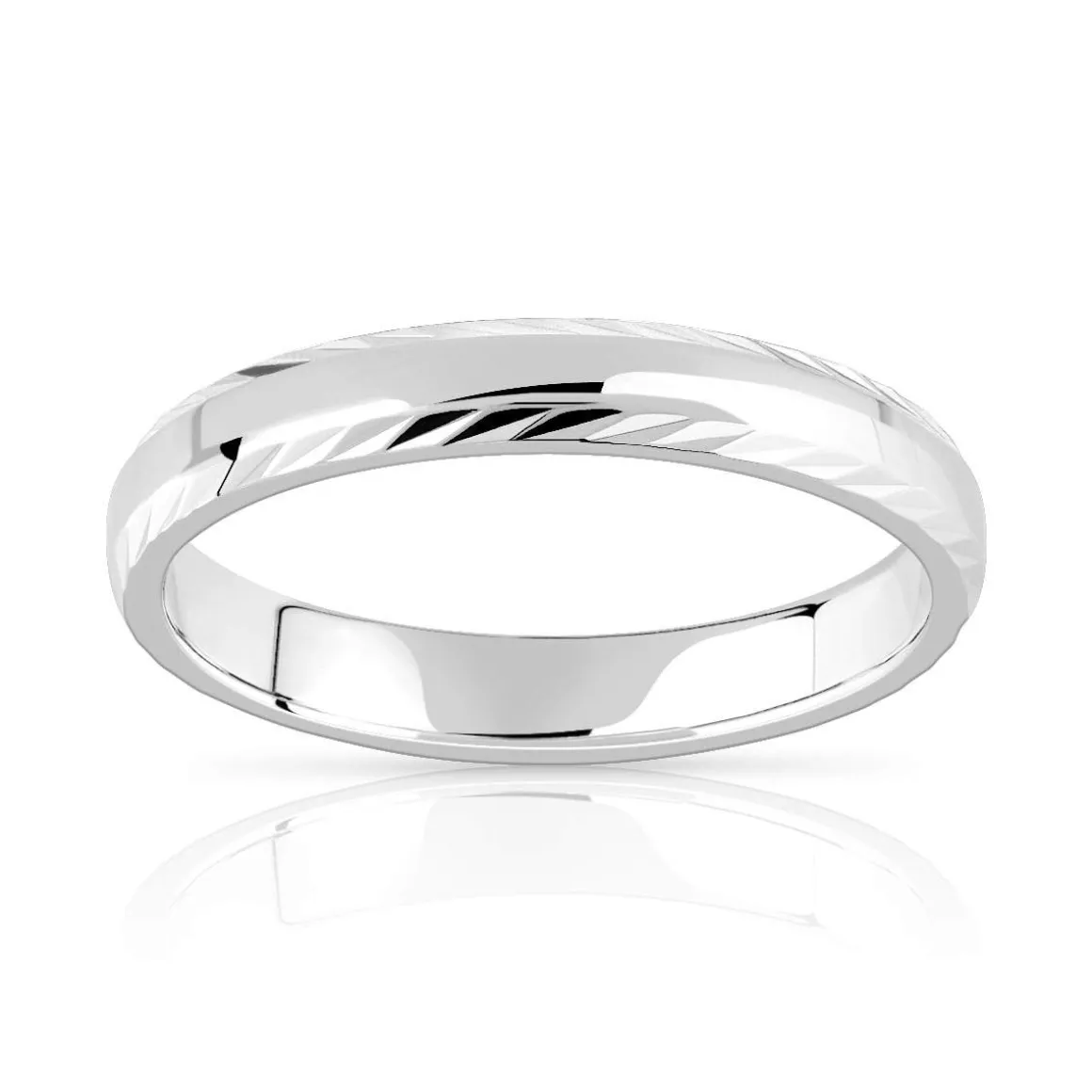 Alliance argent 925 diamanté 3 mm
