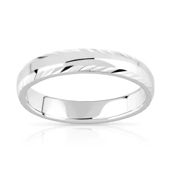 Alliance argent 925 diamanté 4 mm
