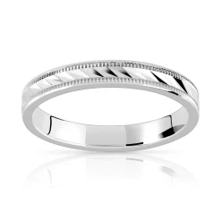 Alliance argent 925 diamanté 3 mm