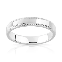 Alliance argent 925 diamanté 4 mm