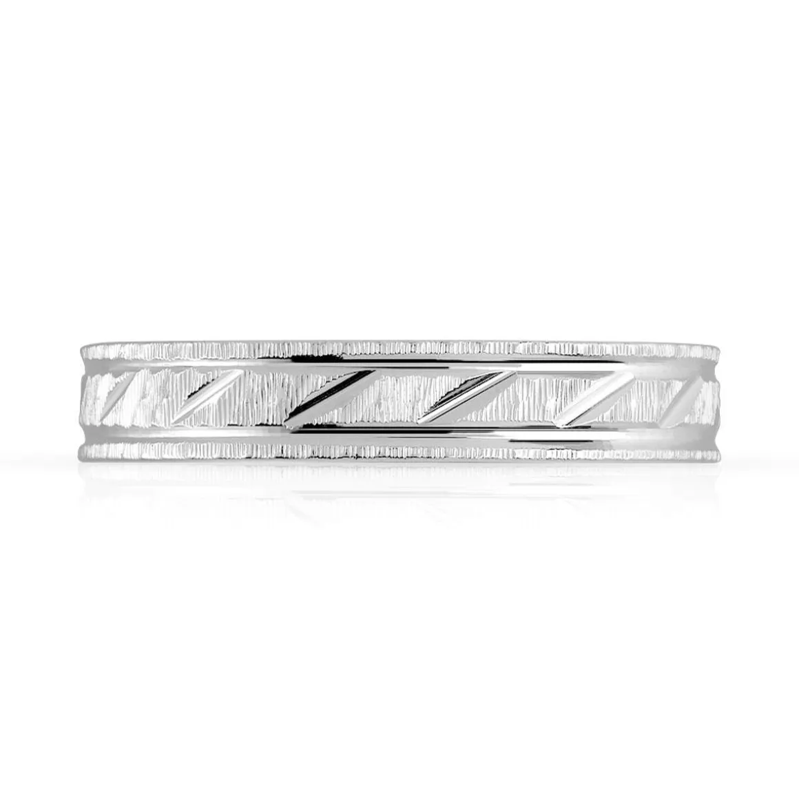 Alliance argent 925 diamanté 4 mm