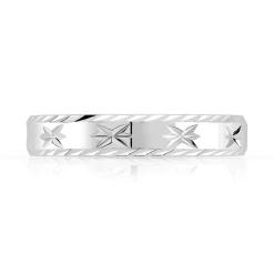 Alliance argent 925 diamanté 4 mm