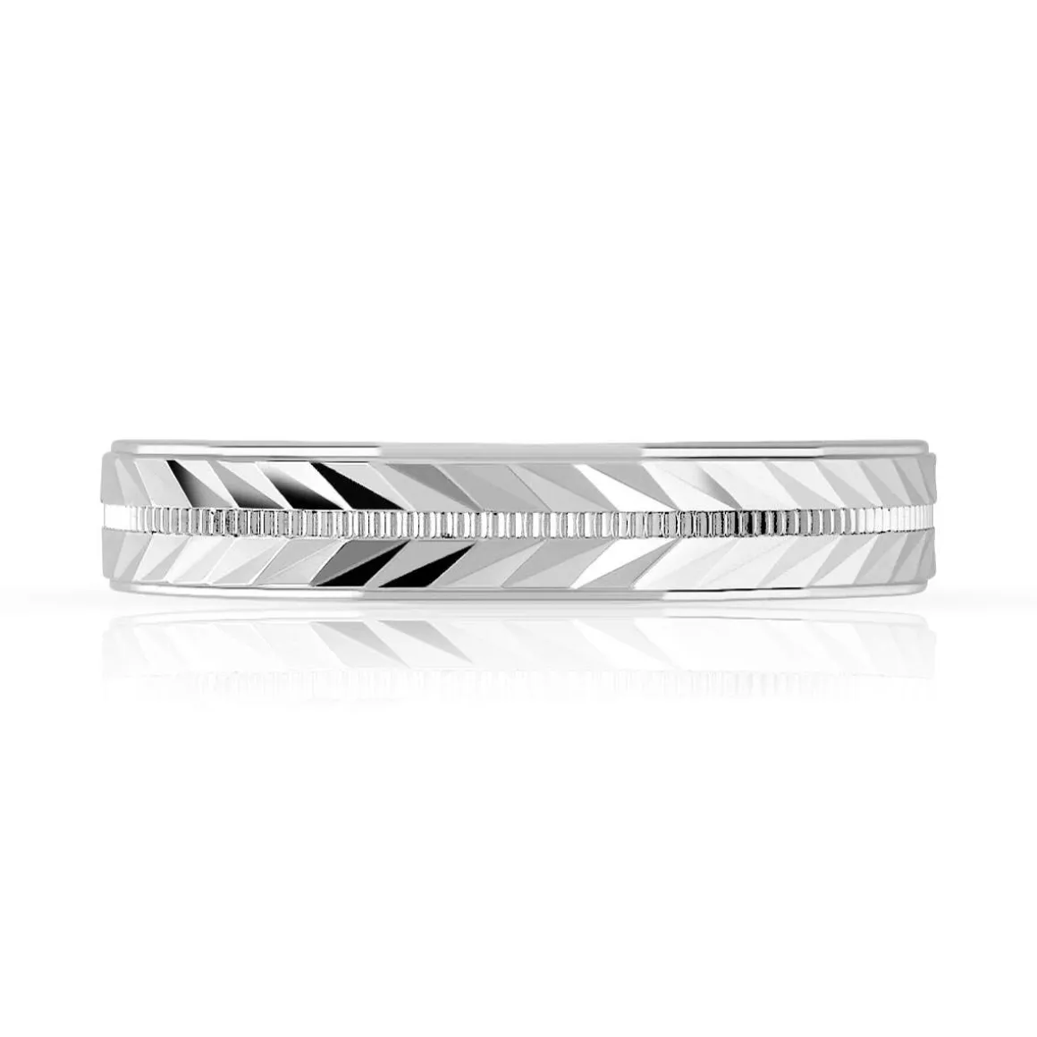 Alliance argent 925 diamanté 4 mm