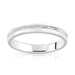 Alliance argent 925 diamanté 3 mm