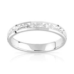 Alliance argent 925 diamanté 3 mm