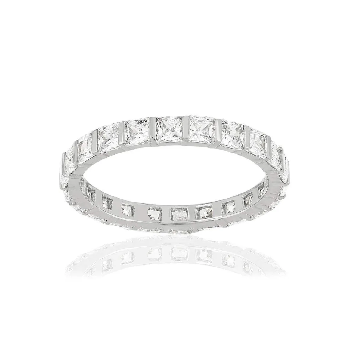 Alliance argent 925 tour complet zirconias