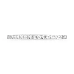 Alliance argent 925 zirconias demi tour