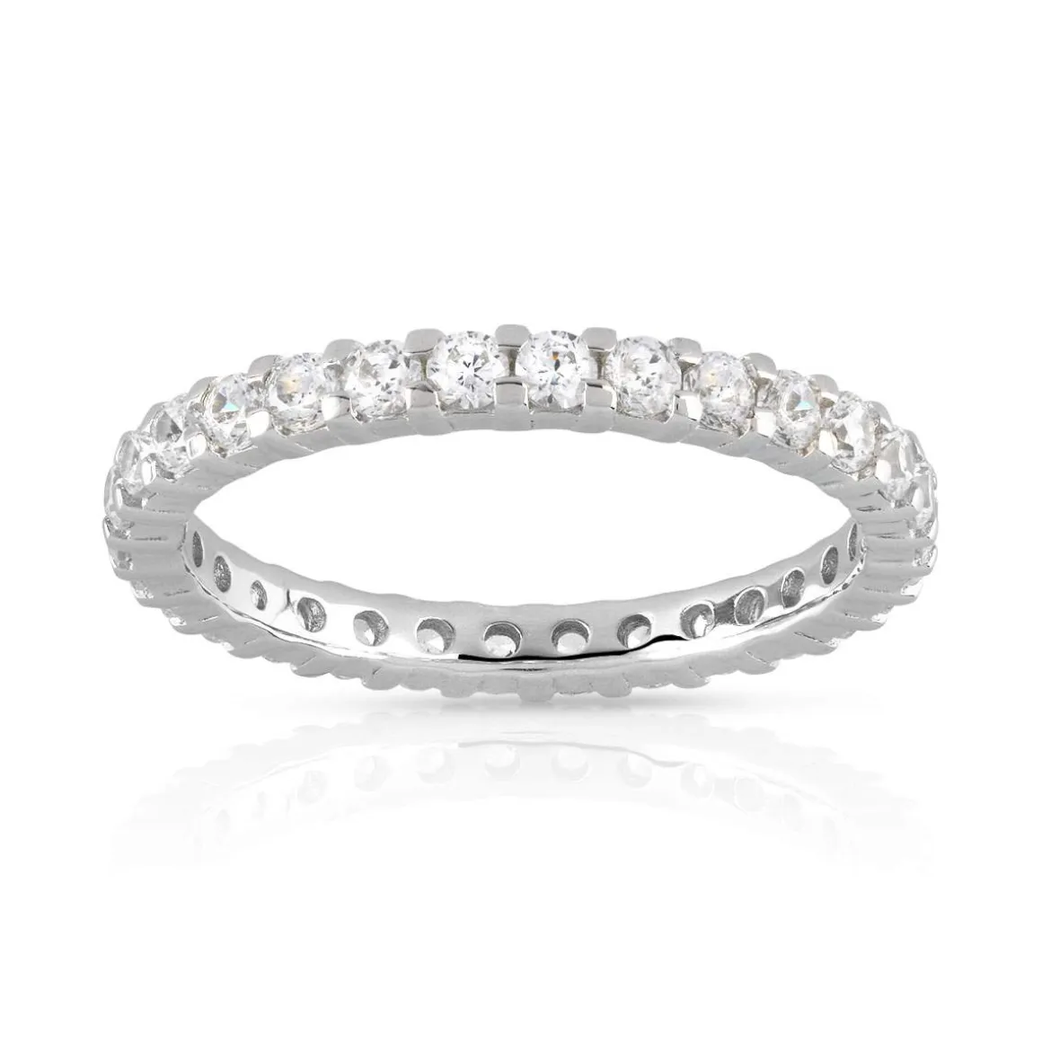 Alliance argent 925 zirconias tour complet