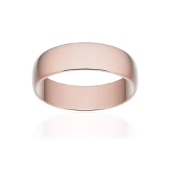 Alliance classique demi jonc or 750 rose brossé 5,5 mm
