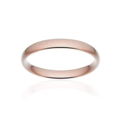 Alliance classique demi jonc confort or 750 rose poli 3 mm