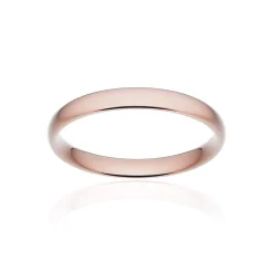 Alliance classique demi jonc confort or 750 rose brossé 3 mm