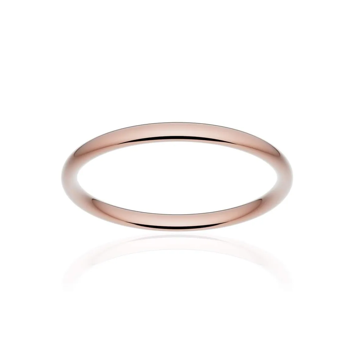 Alliance classique demi jonc confort or 750 rose poli 2 mm