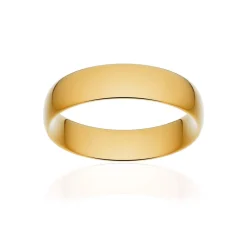 Alliance classique demi jonc confort or 750 jaune poli 5,5 mm