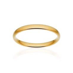 Alliance classique demi jonc confort or 750 jaune poli 2,5 mm