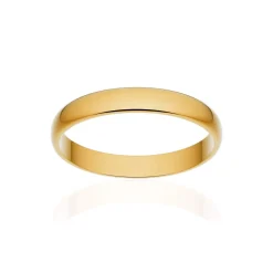 Alliance classique demi jonc or 750 jaune poli 3 mm