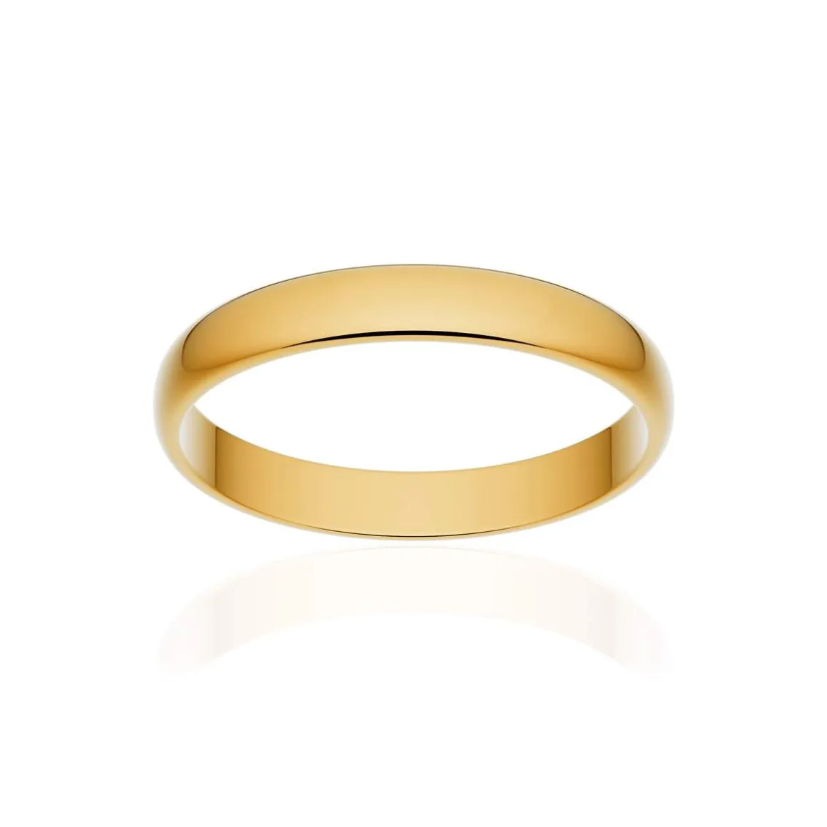 Alliance classique demi jonc or 750 jaune poli 3 mm