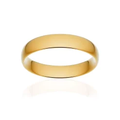 Alliance classique demi jonc confort or 375 jaune poli 4,5 mm
