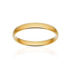 Alliance classique demi jonc confort or 750 jaune poli 3 mm