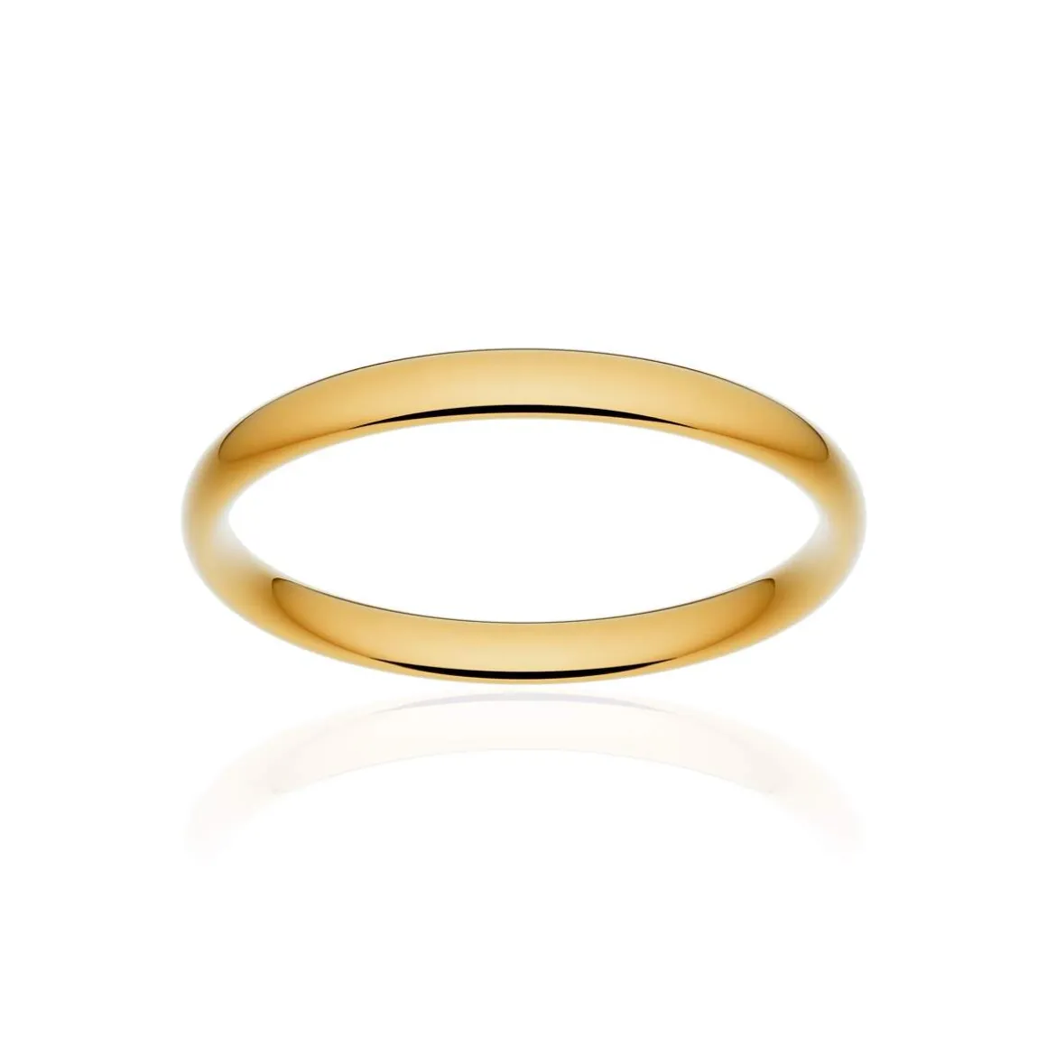 Alliance classique demi jonc confort or 375 jaune poli 2,5 mm