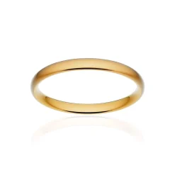 Alliance classique demi jonc confort or 750 jaune brossé 2,5 mm