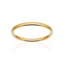 Alliance classique demi jonc confort or 375 jaune poli 2 mm