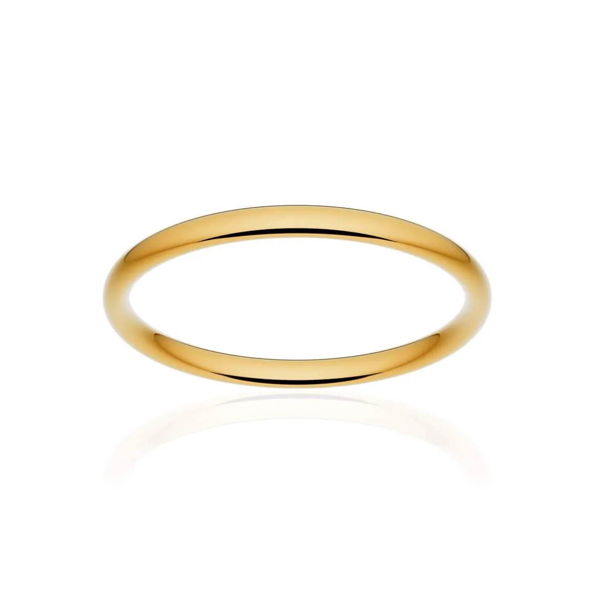 Alliance classique demi jonc confort or 375 jaune poli 2 mm