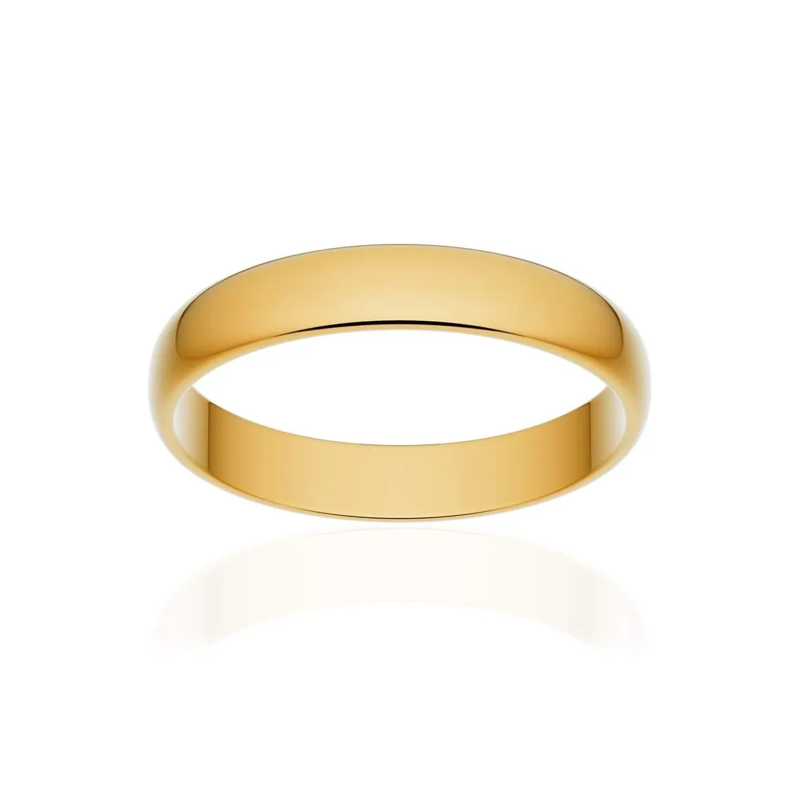 Alliance classique demi jonc or 750 jaune poli 3,5 mm