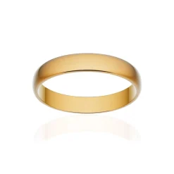 Alliance classique demi jonc or 750 jaune brossé 3,5 mm