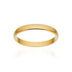Alliance classique demi jonc or 375 jaune poli 2,5 mm
