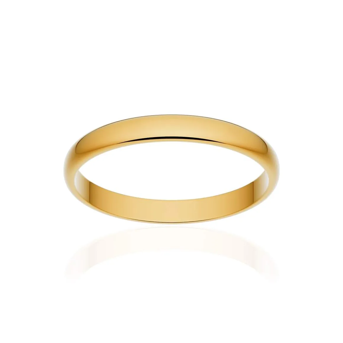 Alliance classique demi jonc or 375 jaune poli 2,5 mm
