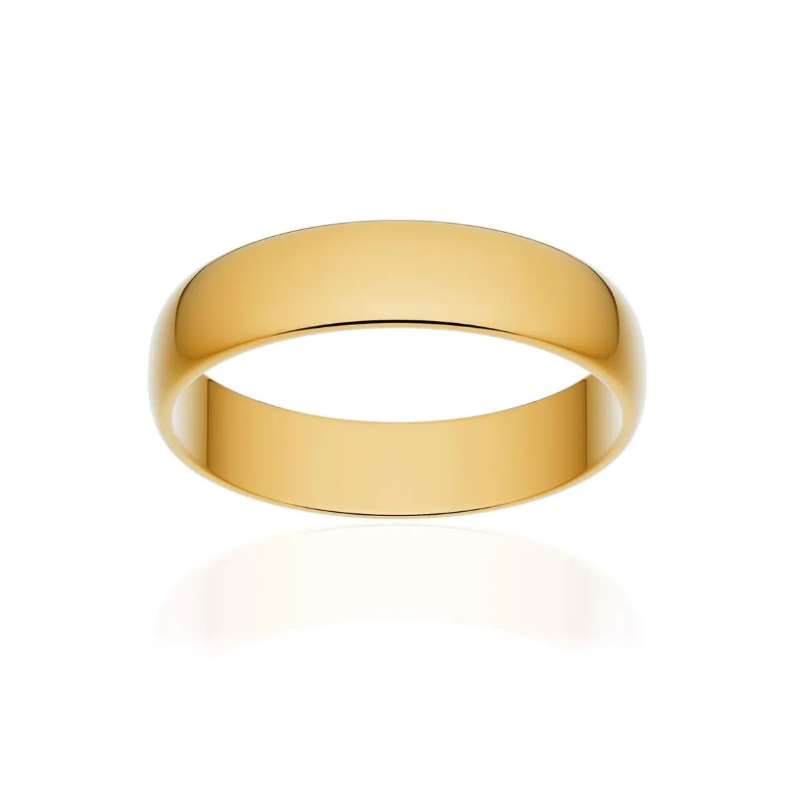 Alliance classique demi jonc or 750 jaune poli 4,5 mm