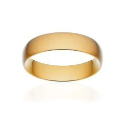 Alliance classique demi jonc confort or 375 jaune brossé 5,5 mm