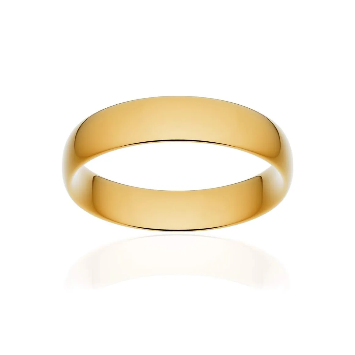 Alliance classique demi jonc confort or 750 jaune poli 5 mm