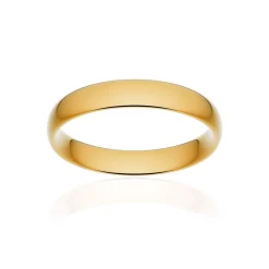 Alliance classique demi jonc confort or 375 jaune poli 4 mm