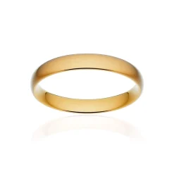 Alliance classique demi jonc confort or 375 jaune brossé 3,5 mm