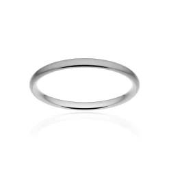 Alliance classique demi jonc confort or 375 blanc brossé 2 mm