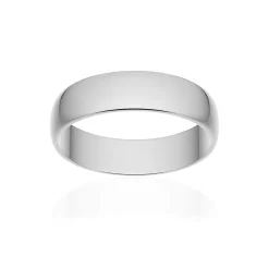 Alliance classique demi jonc platine 950 poli 5 mm