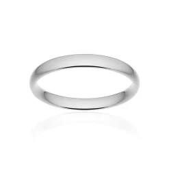 Alliance classique demi jonc confort platine 950 poli 3 mm