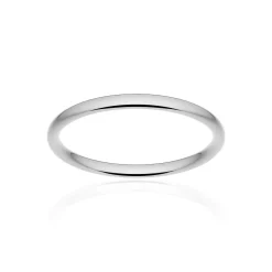 Alliance classique demi jonc confort platine 950 poli 2 mm