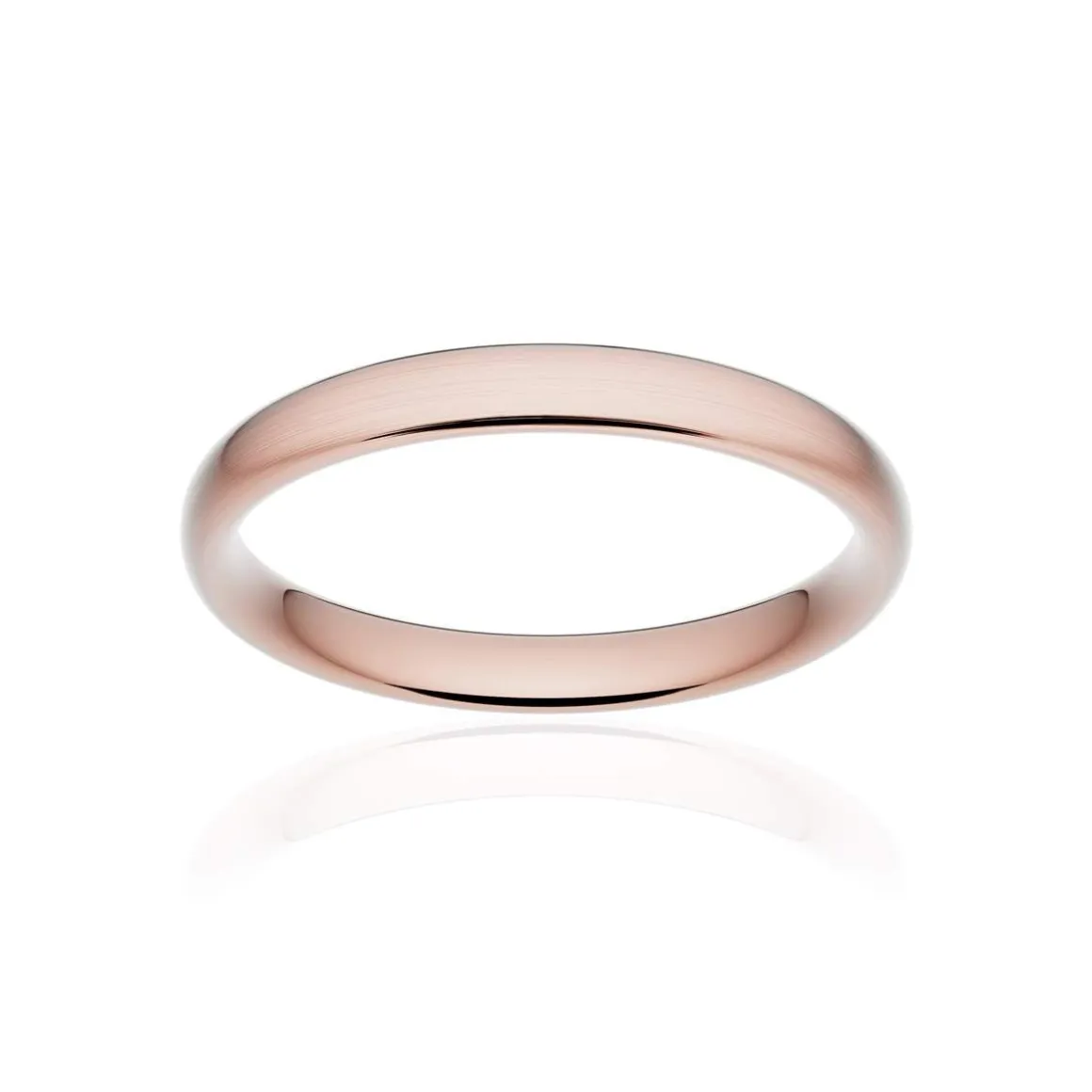 Alliance classique ruban confort or 750 rose brossé 3 mm