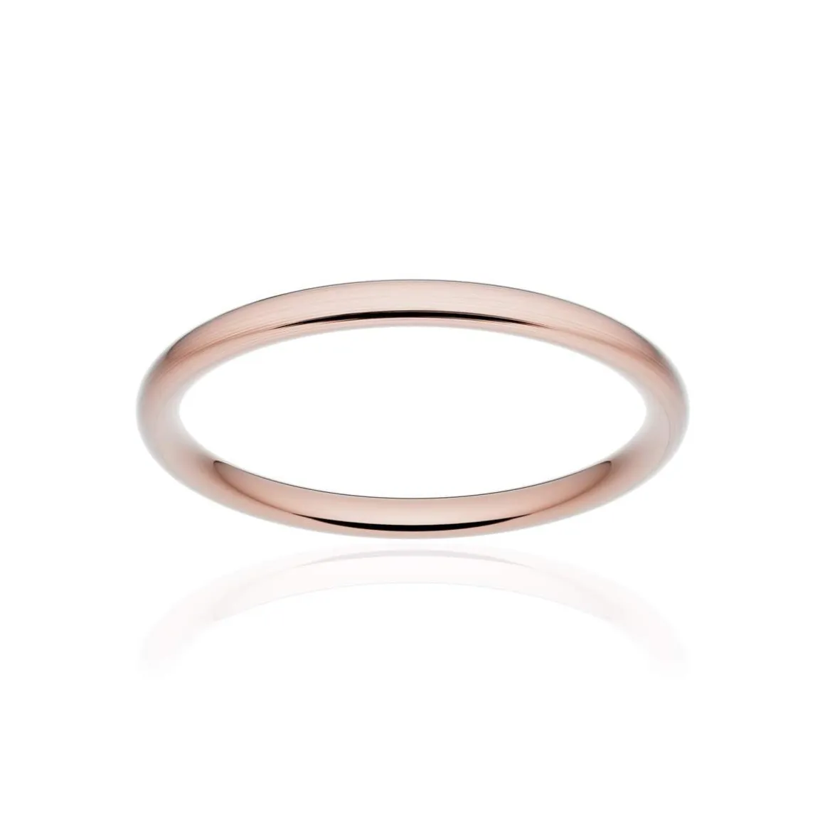 Alliance classique ruban confort or 750 rose brossé 2 mm