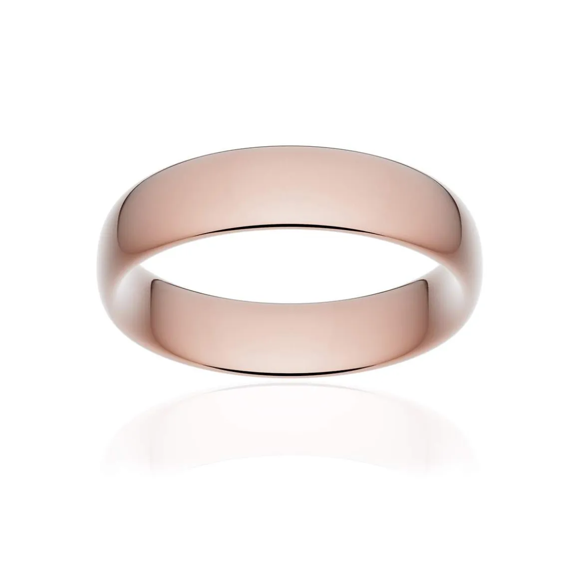 Alliance classique ruban confort or 750 rose poli 5,5 mm