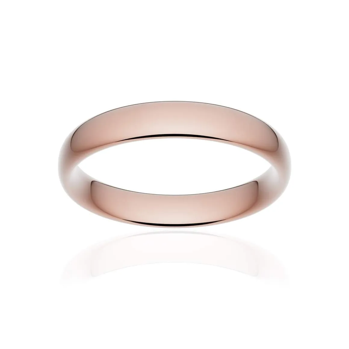 Alliance classique ruban confort or 750 rose poli 4 mm