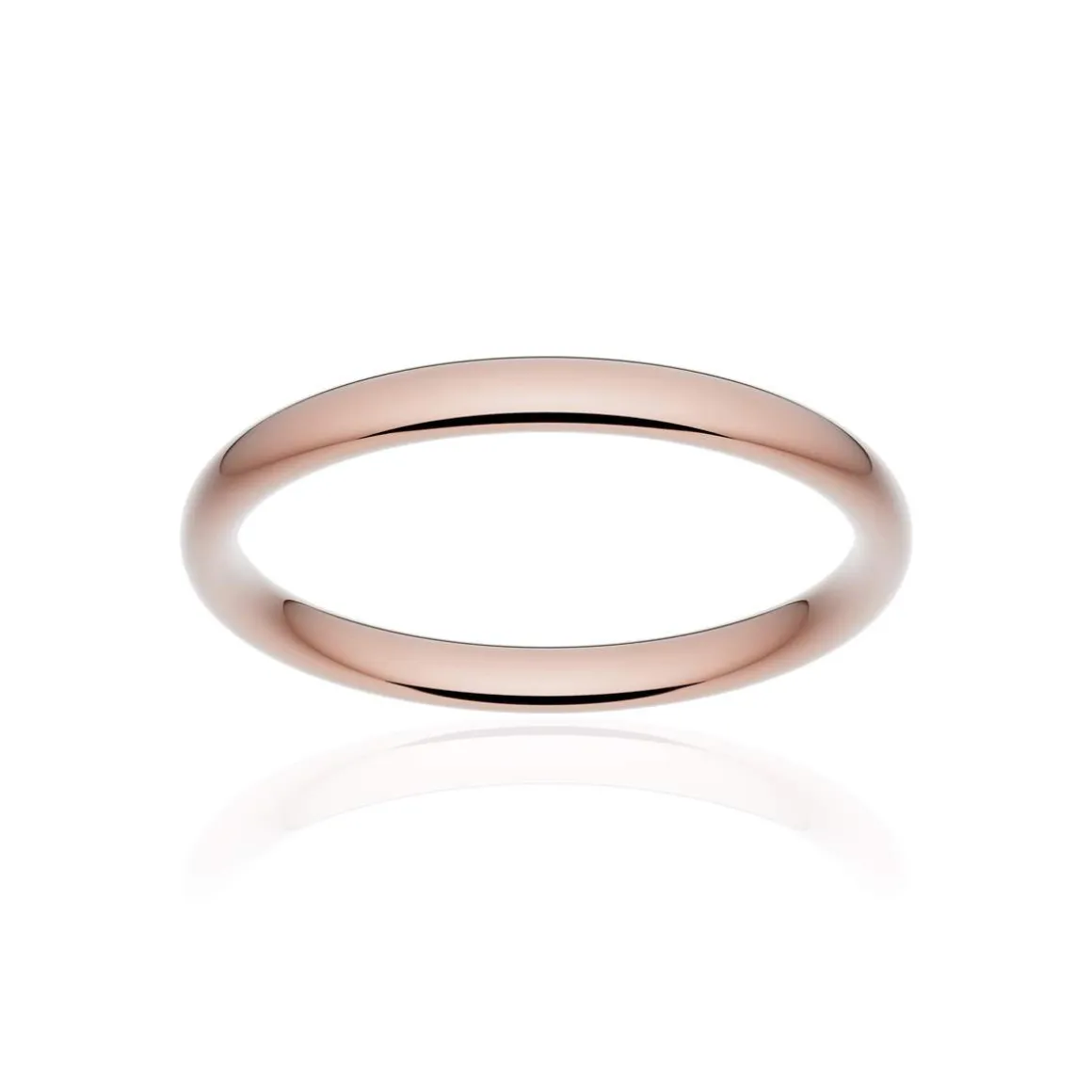 Alliance classique ruban confort or 750 rose poli 2,5 mm