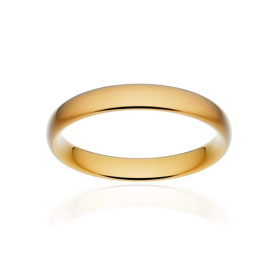 Alliance classique ruban confort or 375 jaune brossé 3,5 mm