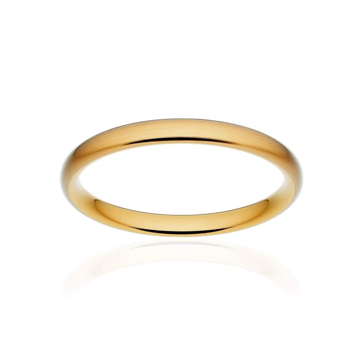 Alliance classique ruban confort or 375 jaune brossé 2,5 mm