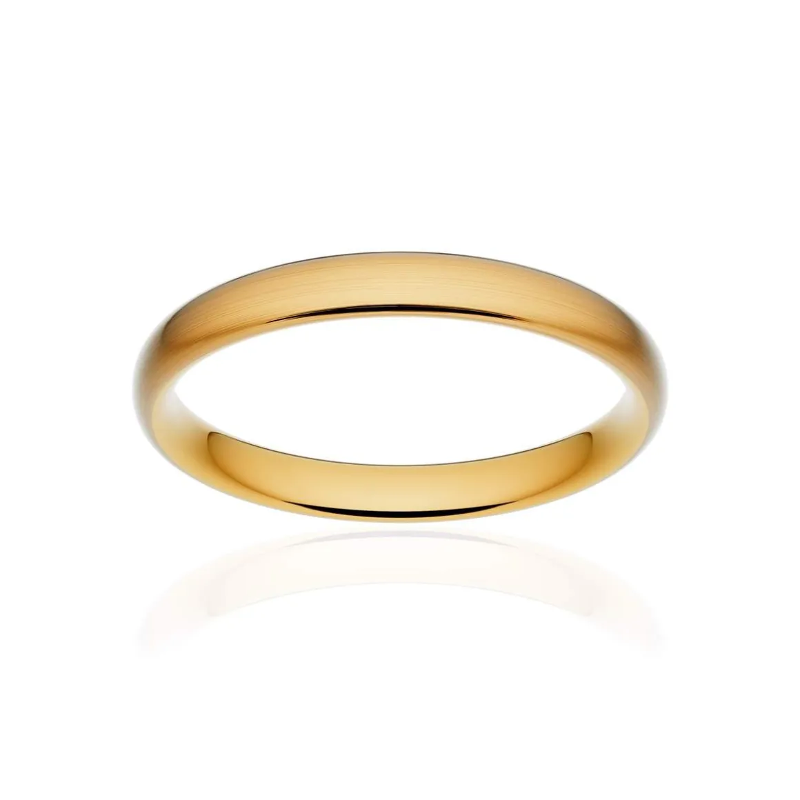 Alliance classique ruban confort or 750 jaune brossé 3 mm